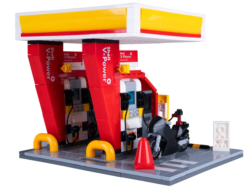 Jeu de Construction Station Essence Shell CaDA C66028W pour Collection