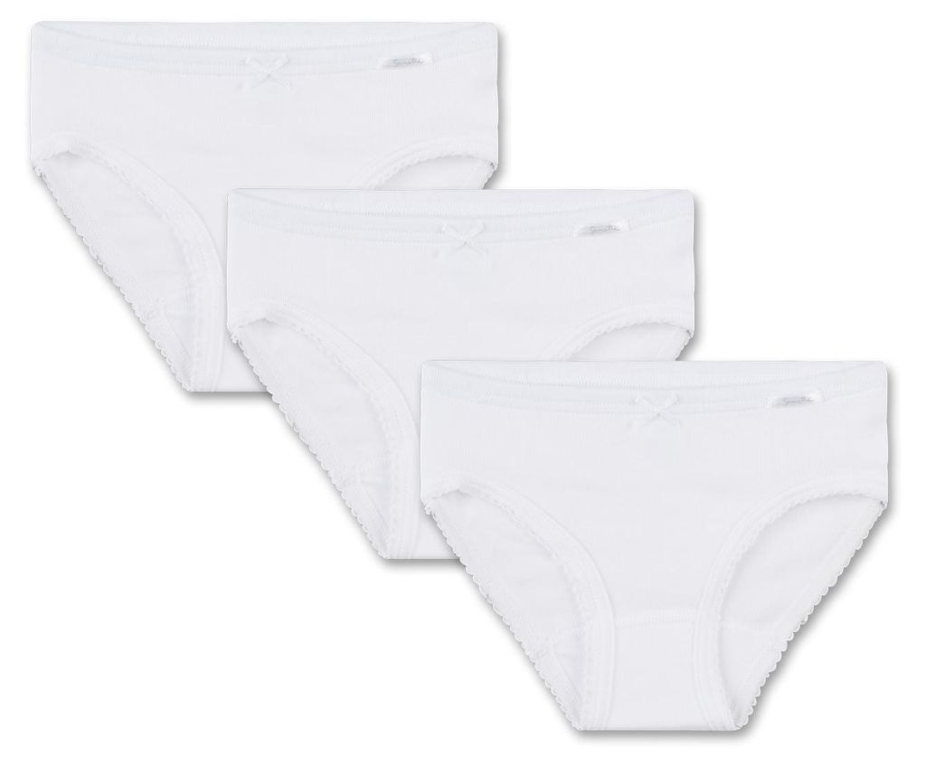Sanetta Mädchen-Jazzpants (Dreierpack) weiß 128 Produktbild 