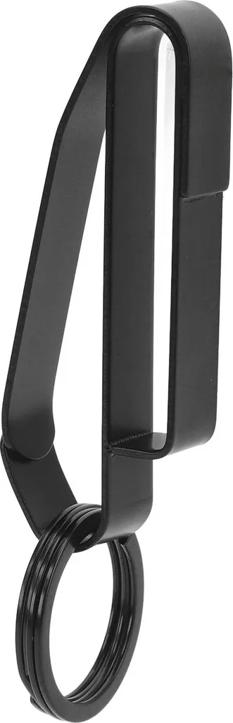 Portachiavi da cintura, passante in acciaio inox, clip con gancio per portachiavi con 2 anelli per le forze dell', agenzie di polizia