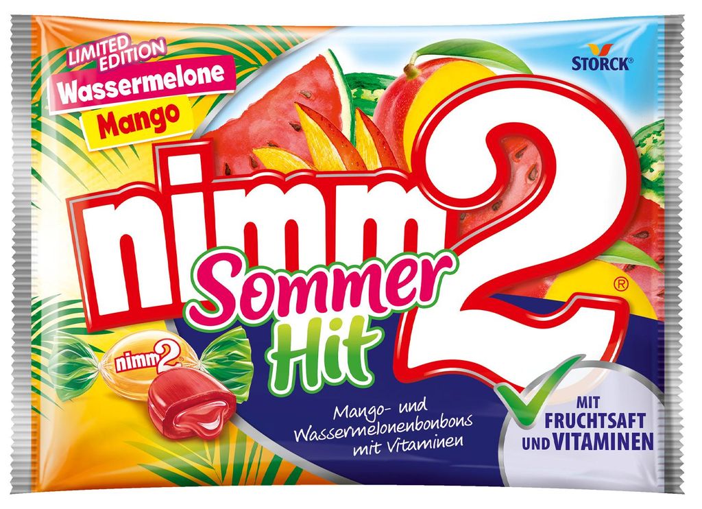 nimm2 letní hit ovocné bonbony příchuť meloun mango 300g Obrázek produktu 