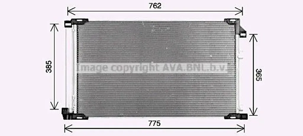Condensateur clim AVA TO5785D haute performance - Référence 8846078010