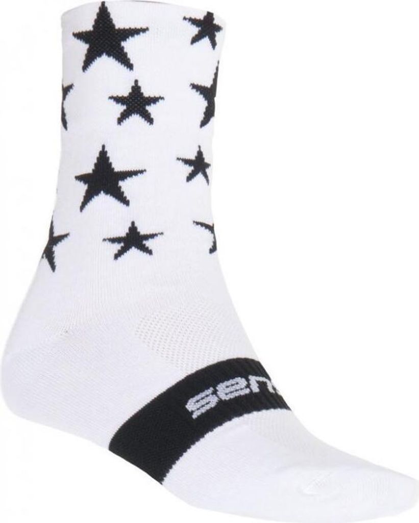 Sensor Stars Socken weiß schwarz größe 3-5 (35-38) 16100066-00