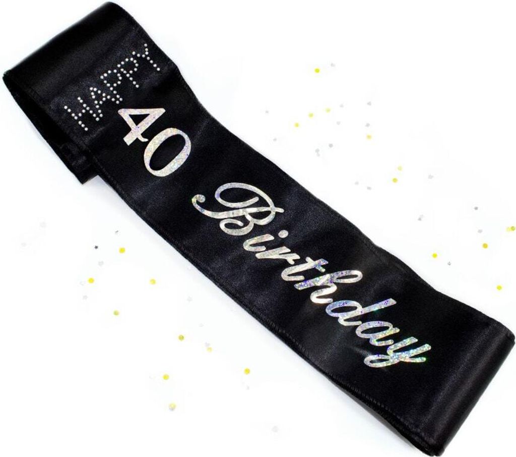 Oblique Unique Schärpe Happy Birthday 40. Geburtstag 40er Produktbild 