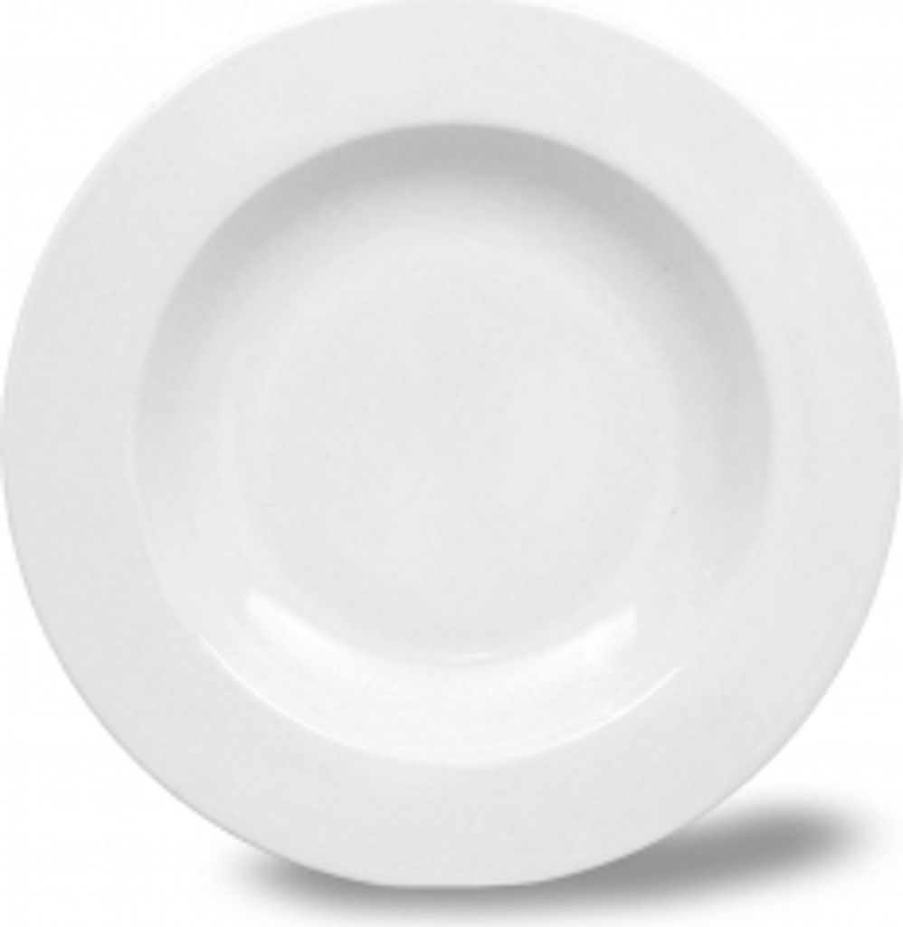 Porzellanteller weiß, Karlsbader Porzellan, 22 cm tief, Produktbild 
