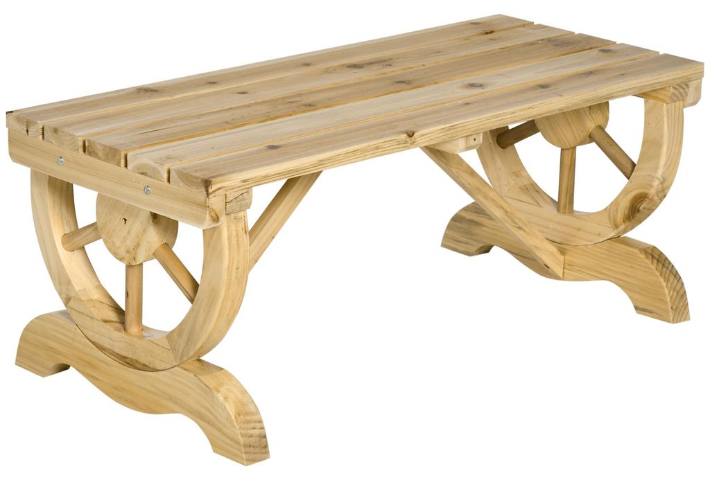 Outsunny tuinstoel, bank, tuinmeubel, rustieke bank, Productafbeelding 