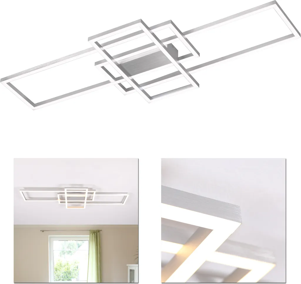 Plafonnier 4 lumières LED Wofi - Solution éclairage salon lumineux 15m²
