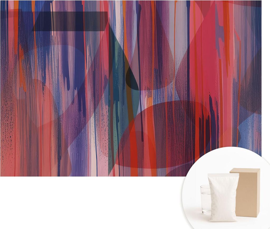 Fototapete - Wandbilder für Wohnzimmer - 104x70 cm - Dekorative Wandfolie - Modernes Design für Wanddekoration - Tapeten für Innenräume - Regen...