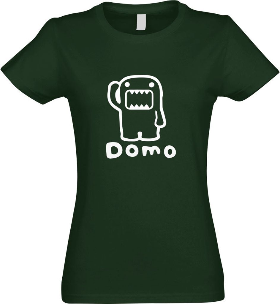 Kiwistar - T-Shirt tailliert - Damen - flaschengrün - Domo - Hello - Maskottchen - mit Motiv Bedruckt - Funshirt Design - Sport - Freizeit - Damen...