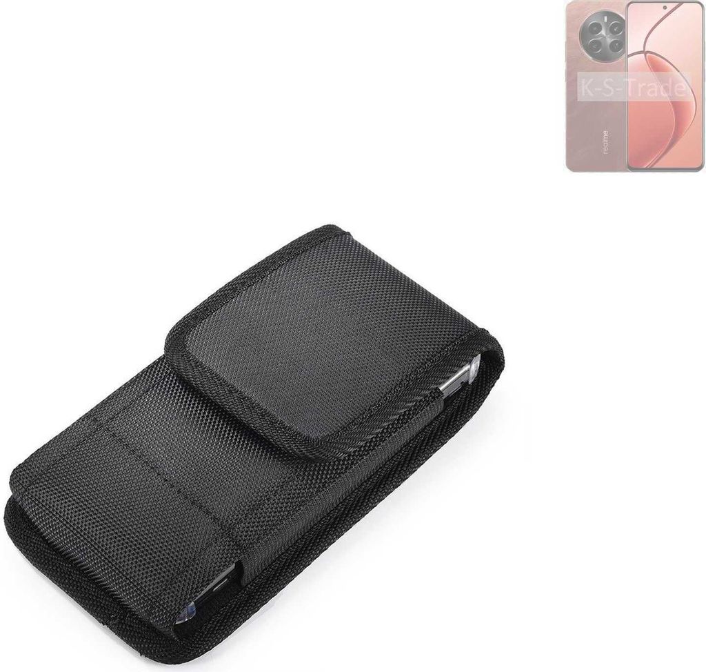 Holster Gürteltasche kompatibel mit Realme P1 Pro 5G Holster Gürtel Tasche wasserabweisend Handy Hülle Schutz Hülle Outdoor schwarz K-S-Trade