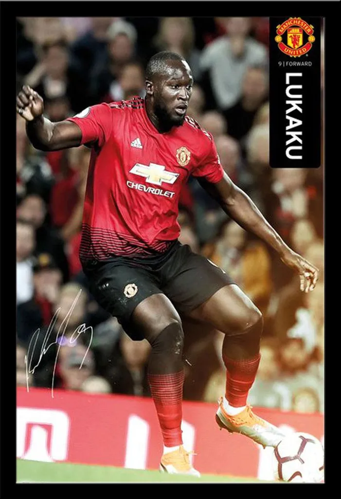 Poster Incorniciato Lukaku Manchester United - Offerta Shinsuke MDF