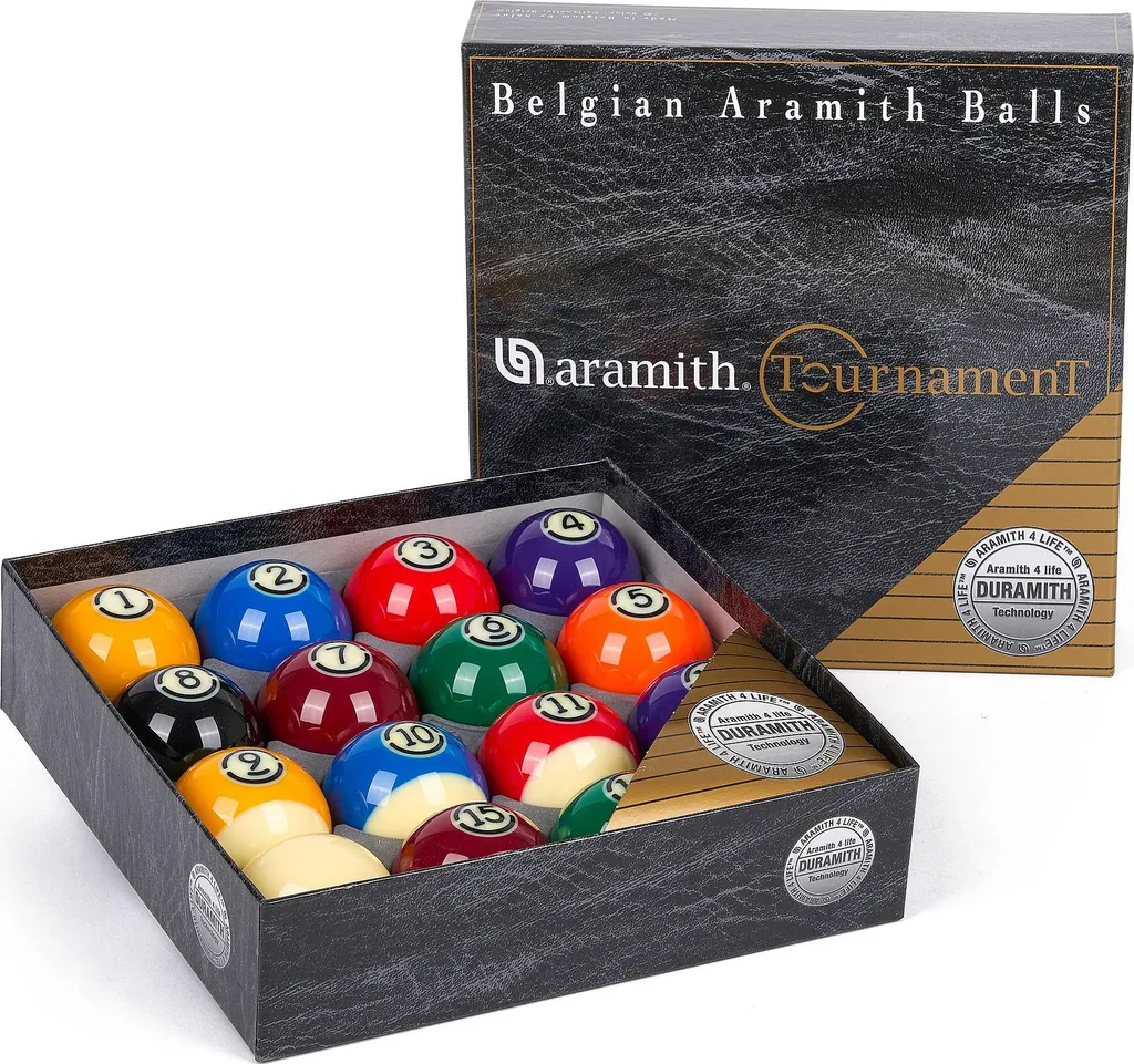 Set de billes de billard 57,2mm Duramith pour club et compétition