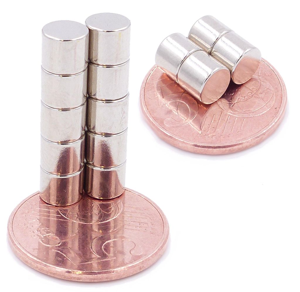 Brudazon | 35 Scheibenmagnete 6x5 mm | N52 Klasse Neodym Magnete | Modellbau