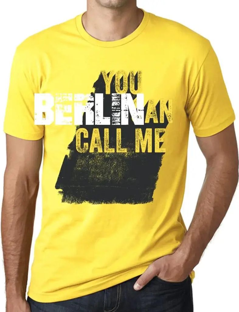 Herren Grafik T-Shirt Sie können mich berlin nennen – You Can Call Me Berlin – Öko-Verantwortlich Vintage Jahrgang Kurzarm Lustige Druck Gebu...