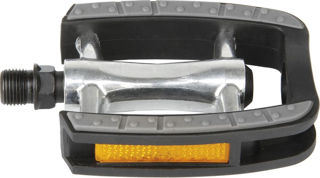 M-Wave Steady C Fahrradpedale Anti-Rutschpedale 9/16" Trekking Pedale mit Reflektor Fahrrad Pedal