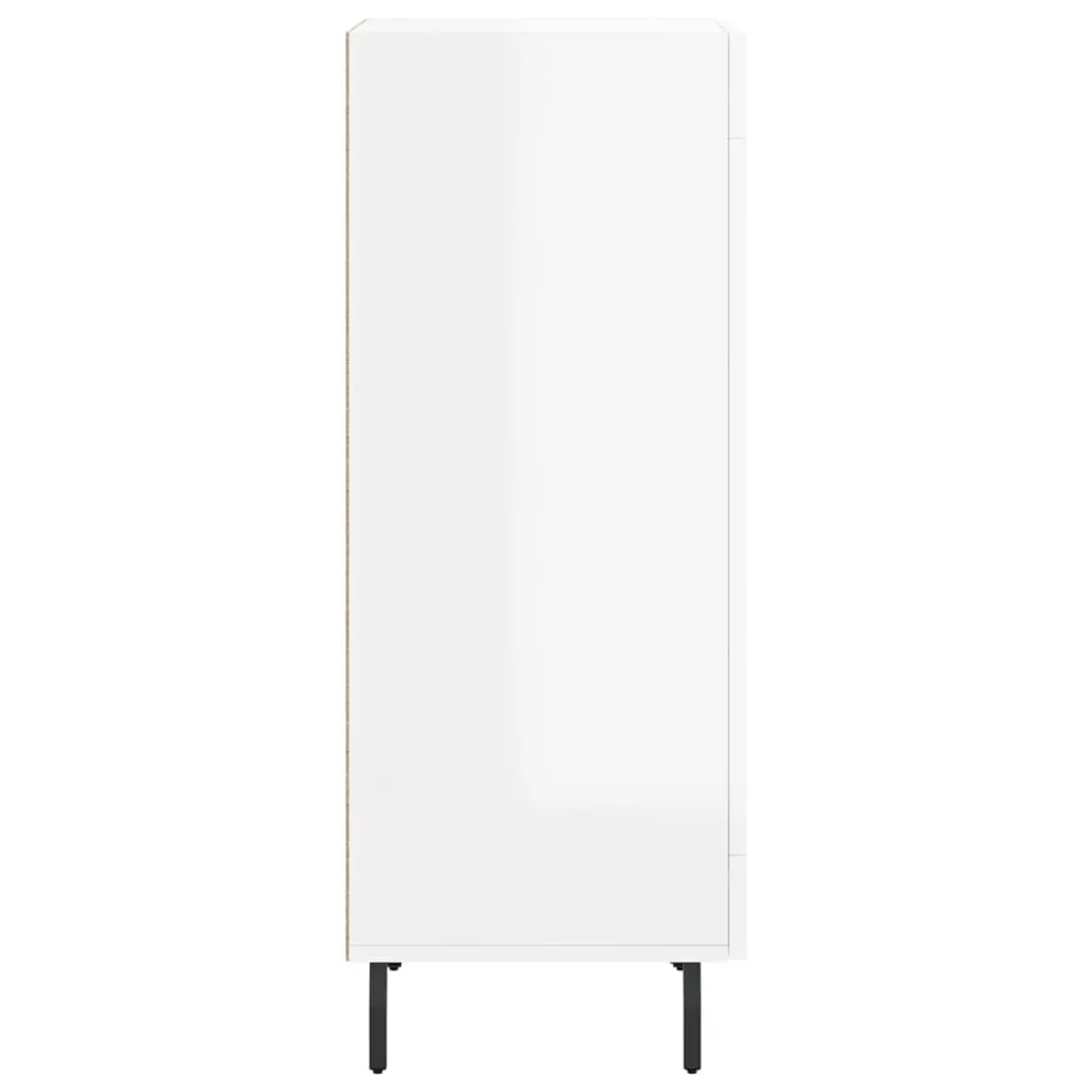 Mobiletto Credenza Bianca Lucida 34,5x34x90 cm Salvaspazio - 7