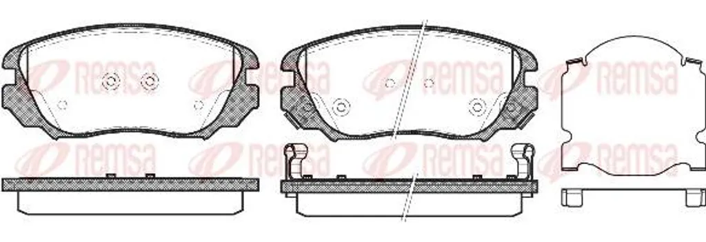 Jeu de plaquettes de frein REMSA 1385.02 pour Camaro et Malibu OE 13237750
