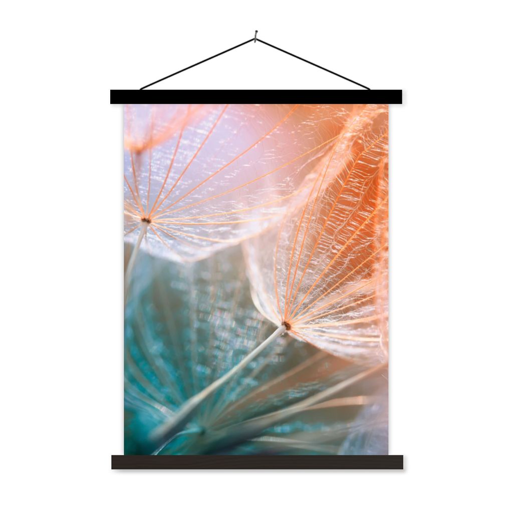 MuchoWow Textilposter Blume - Löwenzahn - Pflanze 40x53 cm mit schwarzem Rahmen - Abbildung