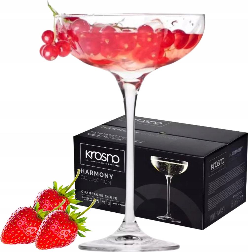 Harmony 240 ml flûtes à champagne plates verre Krosno (set Image du produit 