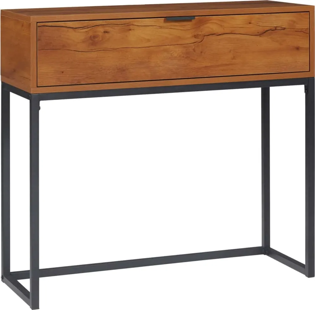 Table d'appoint AIORBER marron avec tiroir pour salon chic 80x30x76cm - 2