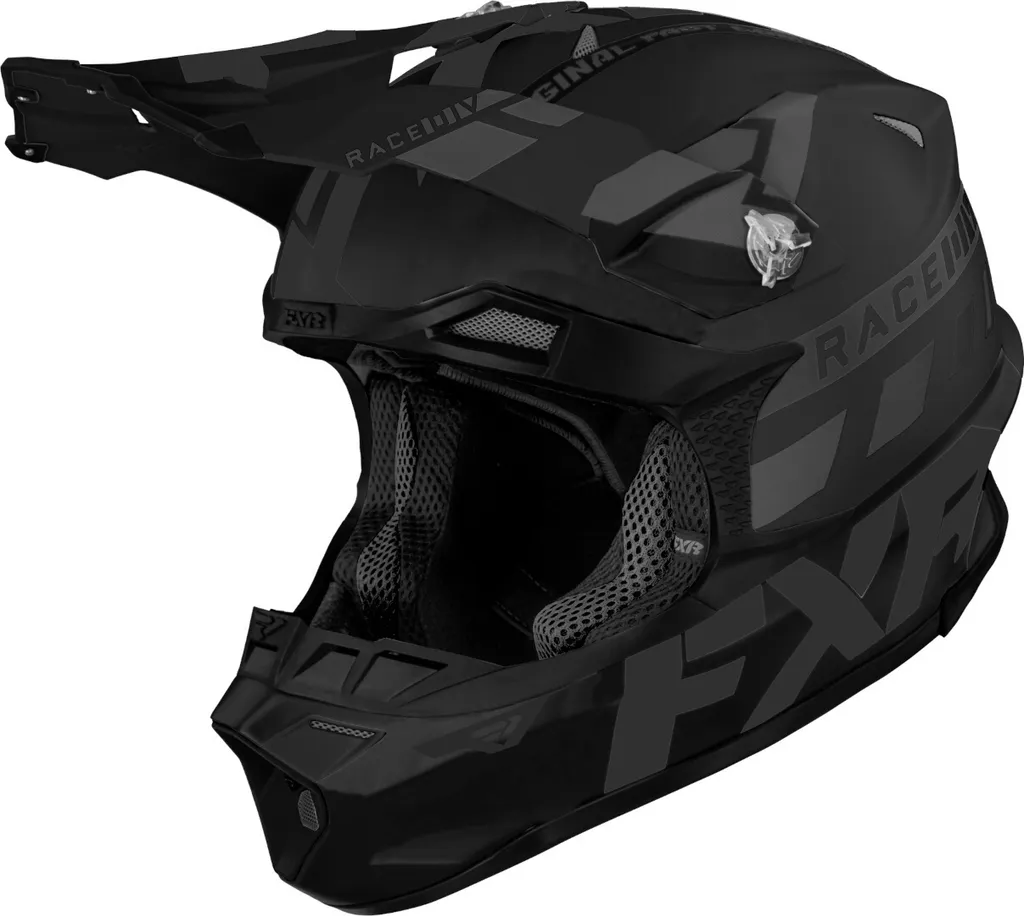Casque de Motocross FXR Blade Race Div Noir Taille XS pour Pilote Cross
