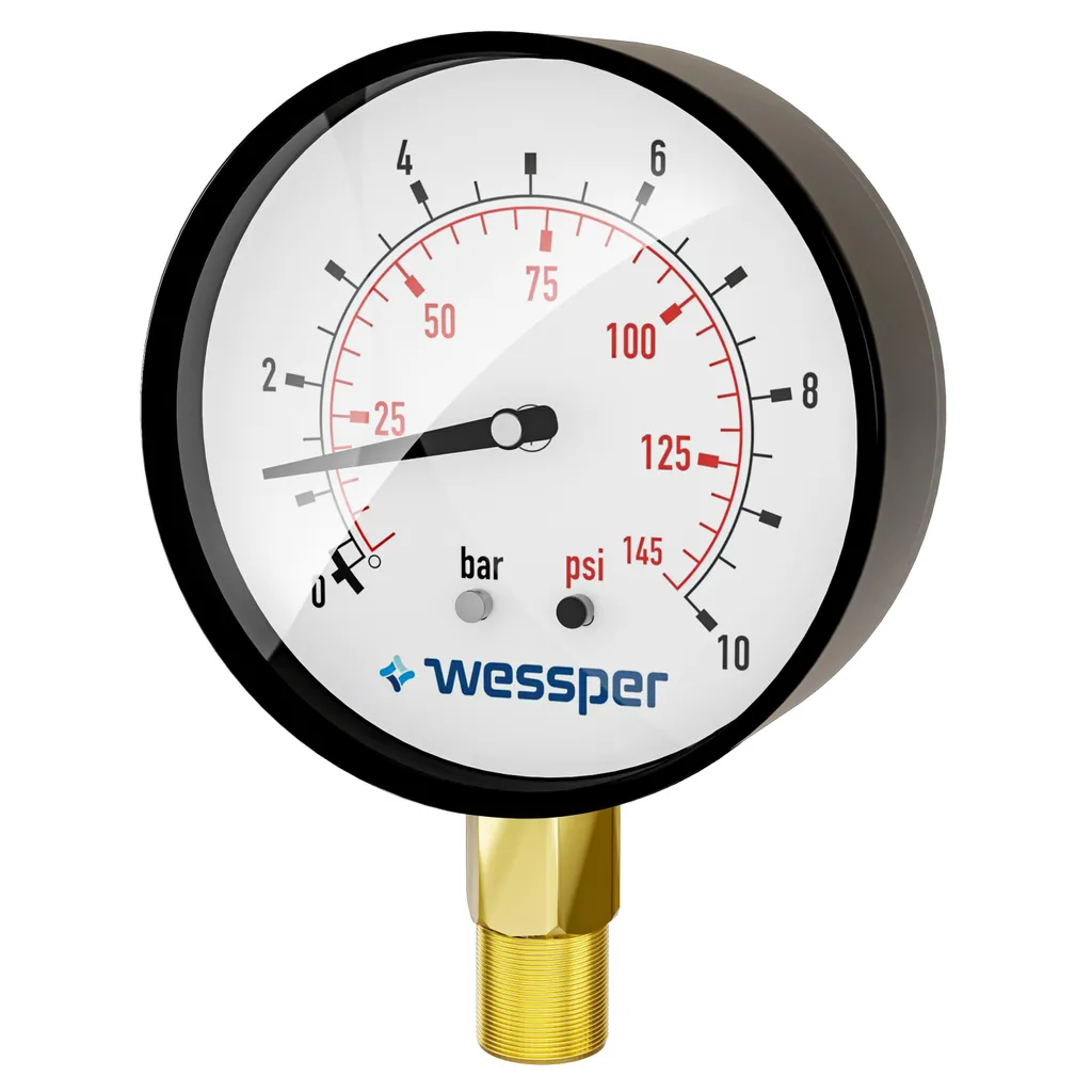 Wessper Coppia Manometri Prefiltrazione 3/4" - Monitoraggio Pressione 0-10 Bar - 2