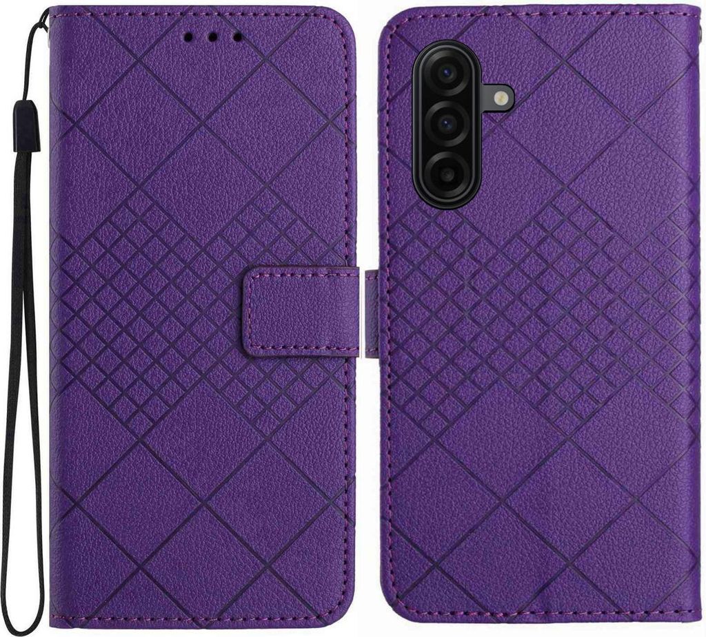 Samsung Galaxy A57 Hülle - Coverup Rhombus Klapphülle - Violett