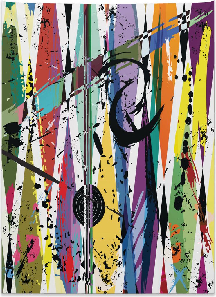 Abakuhaus urban Graffiti Wandteppich, "Bullaugen-Symbol" aus Weiches Mikrofaser Stoff Kein Verblassen Klare Farben Waschbar, 110 x 150 cm, Mehrfarbig