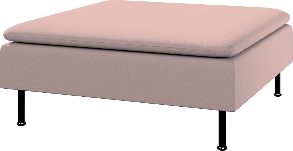 Dekoria Bezug für Söderhamn Fußhocker, rosa, 93 x 93 x 40