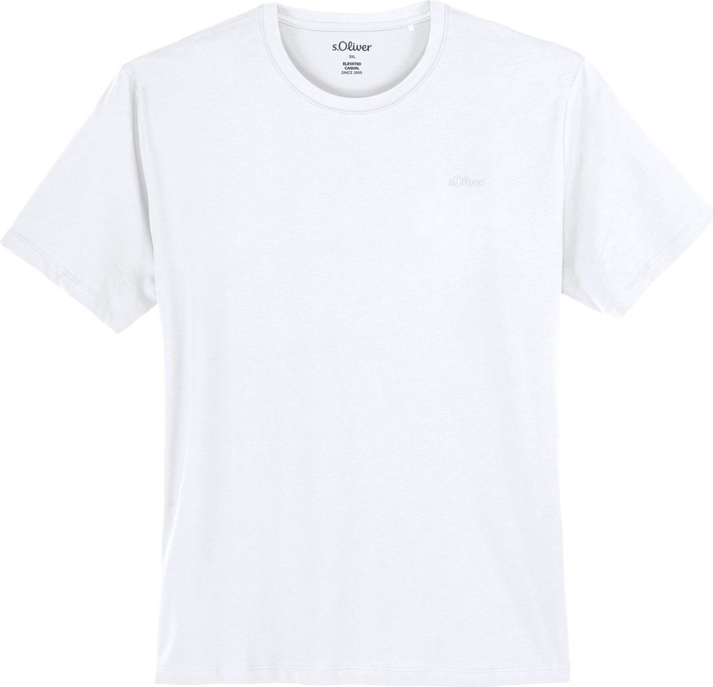 s.Oliver Übergrößen Basic T-Shirt Rundhals weiß