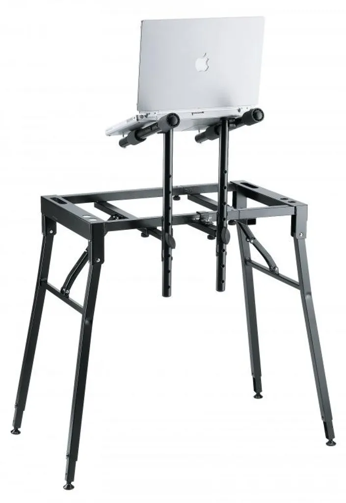 K&M 18950 Table Pliante pour Clavier Robuste en Acier Noir Réglable - 3