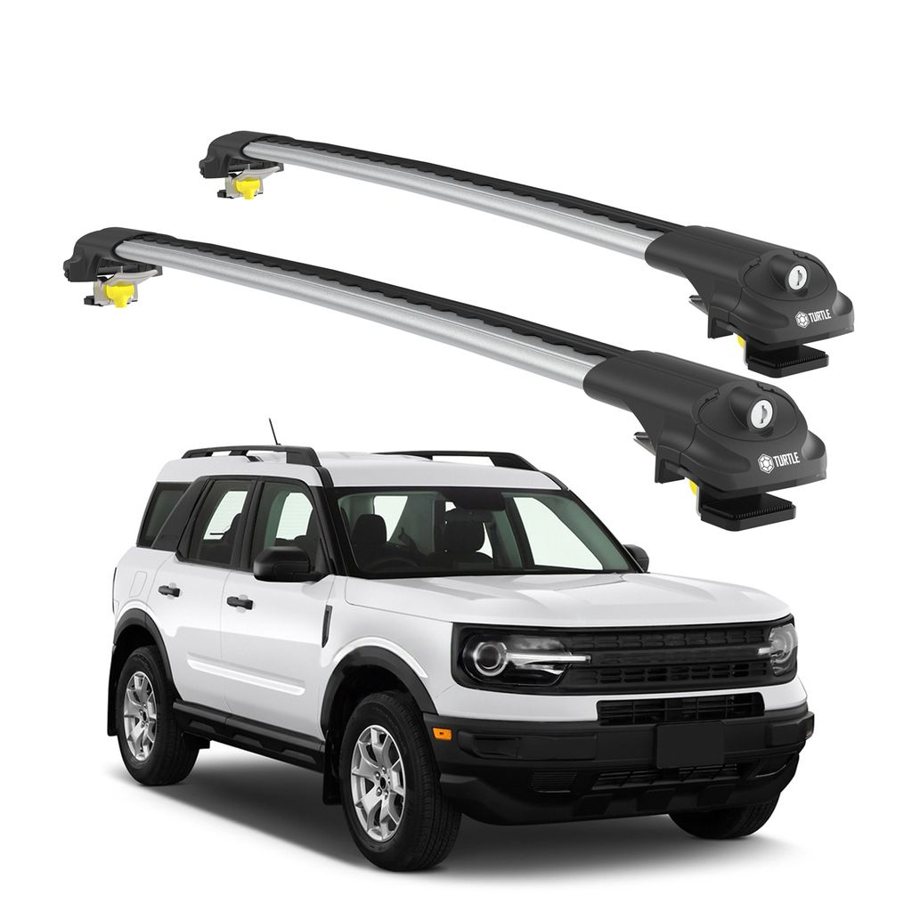 TURTLE DACHTRÄGER AIR-1 FORD BRONCO SPORT CX430 2021 2022 2023 2024 , Silber