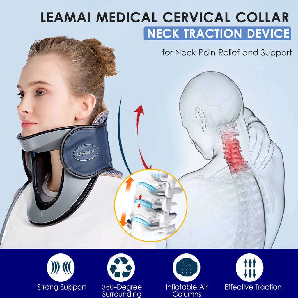 Appareil gonflable cervical ergonomique pour étirement de la nuque