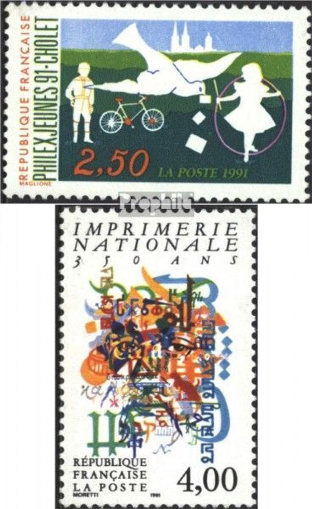 Briefmarken Frankreich 1991 Mi 2827,2830 (kompl.Ausg.) postfrisch Philatelie