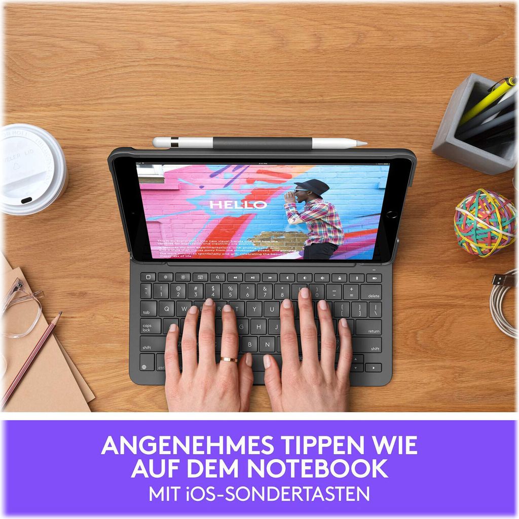 SLIM FOLIO IPAD 7TH GENERATION GRAPHITE DEU - Produktbild 13