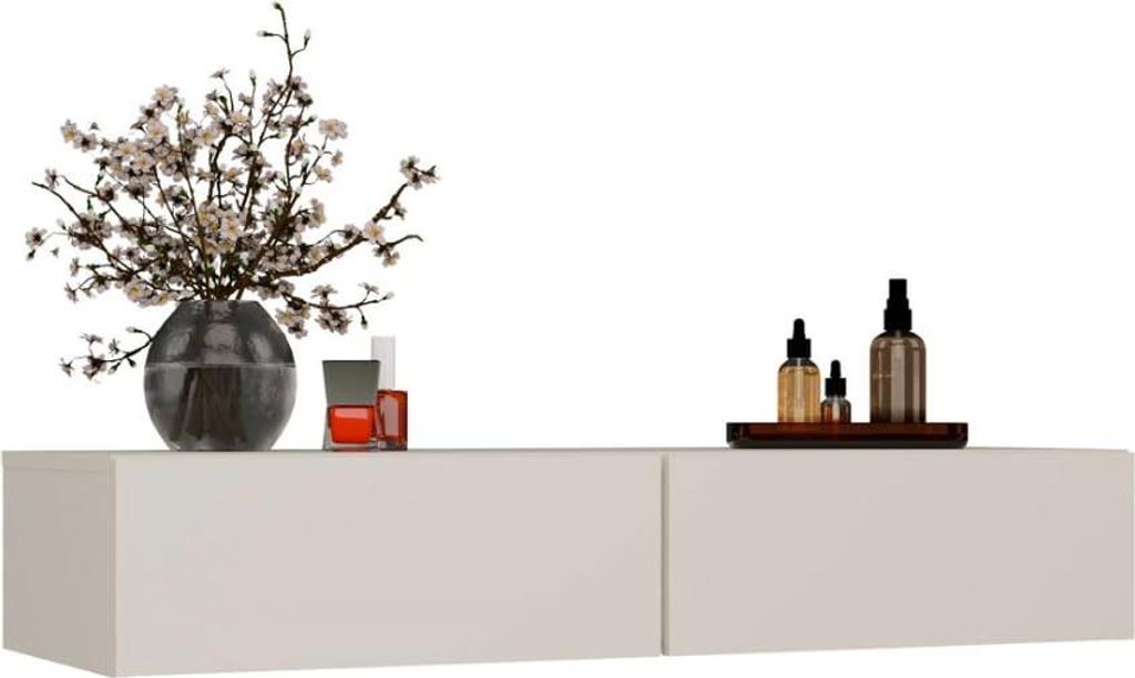 BDW, Wand-Schminktisch, 110×40×20 cm, mit 2 Schubladen, Produktbild 