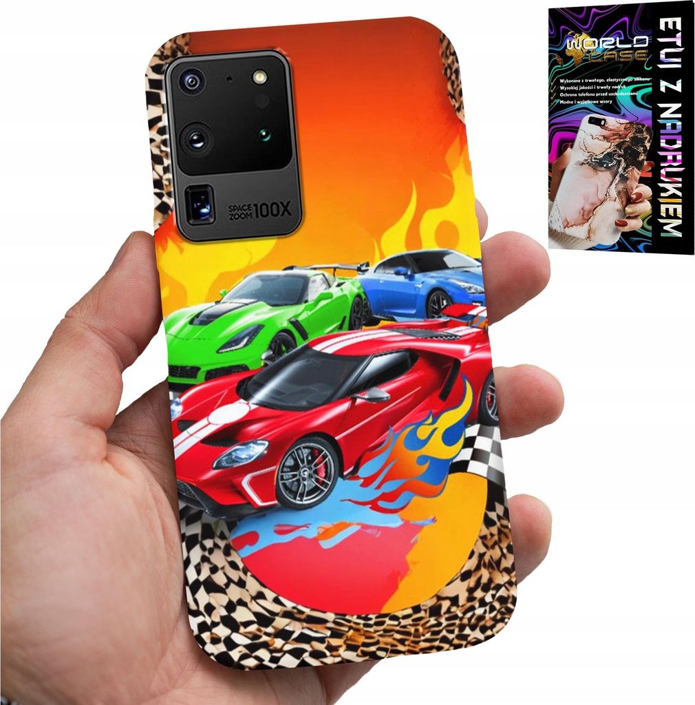 ETUI FÜR SAMSUNG GALAXY S20 Ultra - FÜR KINDER, CAR RACING + FOLIA