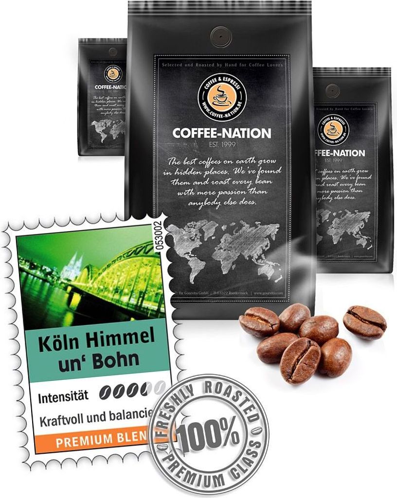 Kaffee KÖLNER HIMMEL UN' BOHN von Coffee-Nation, 500g Bohnen