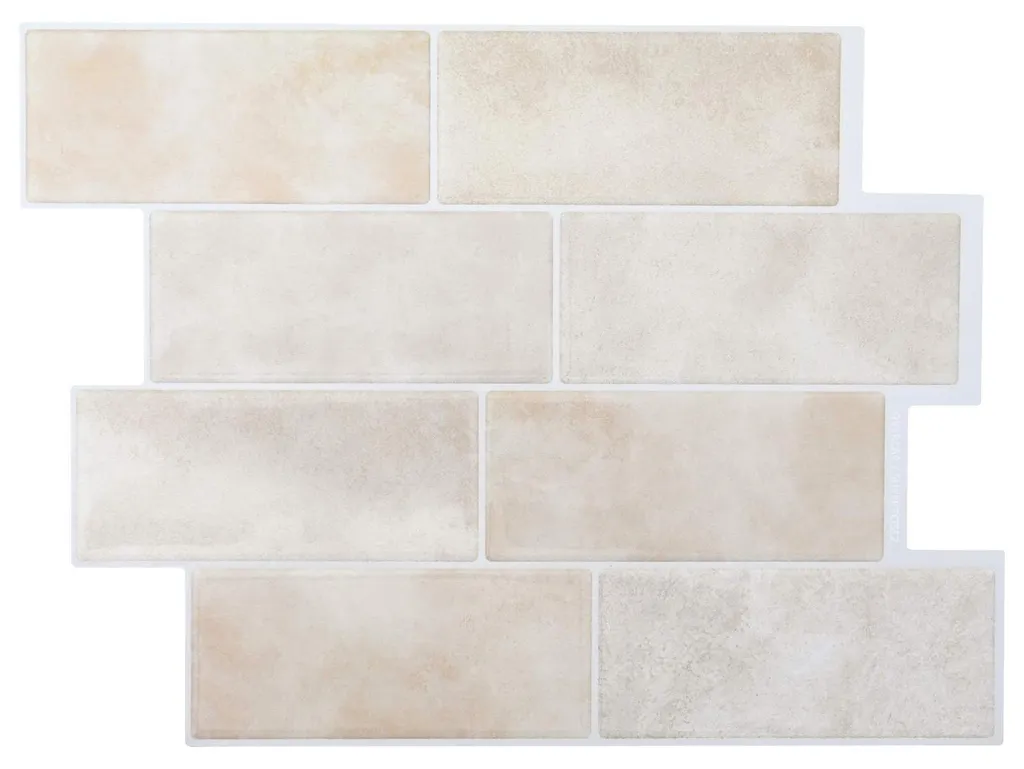 vidaXL Carreau de métro Beige en Marbre 29x21 cm - Lot de 50 pièces