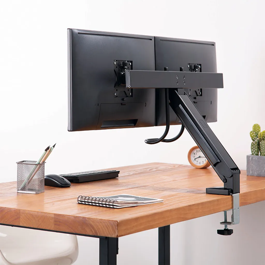 Double Support Écran Ergonomique pour Bureau Télétravail 17-27" - 8
