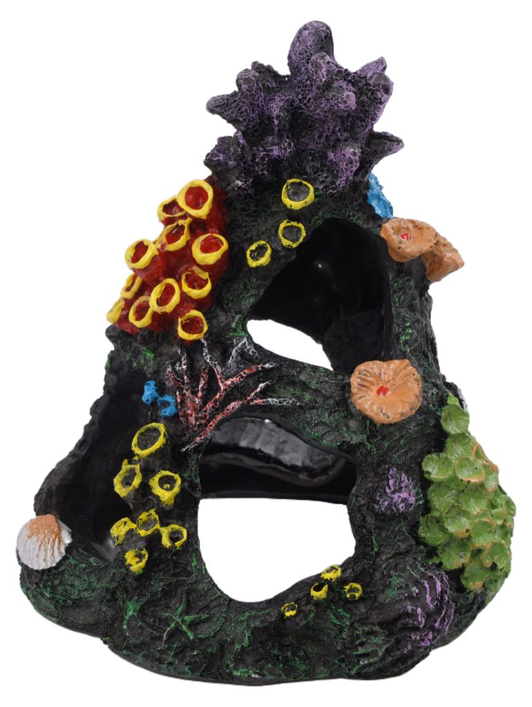 Relaxdays Aquarium Deko, Korallenriff, Polyresin, HxBxT: 15 Produktbild 