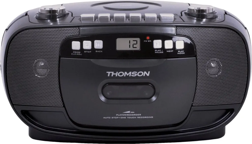 Boombox Thomson RK200CD Nero - Radio CD Cassetta Portatile TH329032