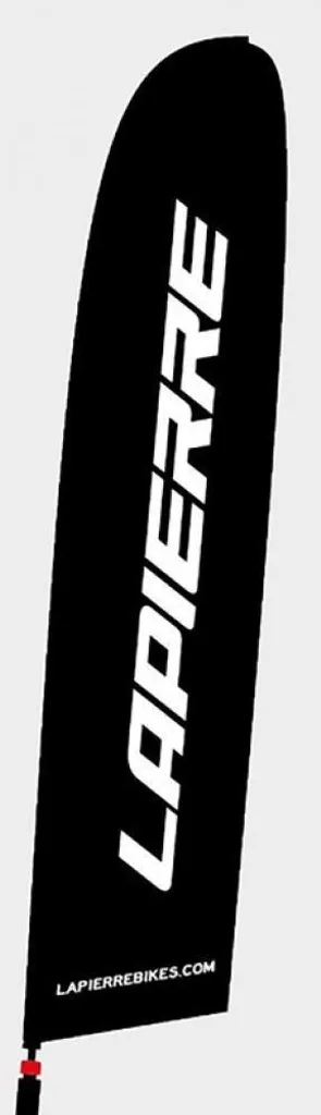 Beachflag 5m stable Lapierre noir : drapeau géant avec pied anti-vent