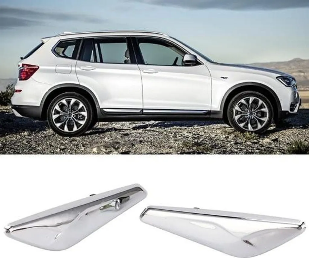 Baguette chromée aile avant en ABS durable pour BMW X3 X4 séries F25 F26