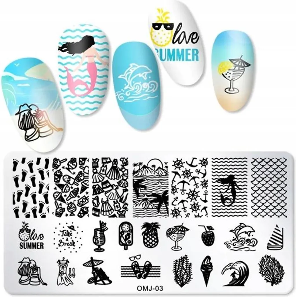 Piastra per timbri per nail art OMJ-03