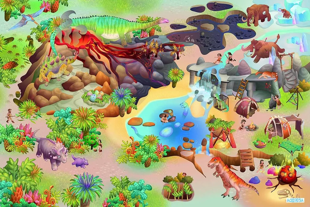 Tapis d'éveil Dino Connect 100 x 150 cm - Aire de jeu modulable XXL