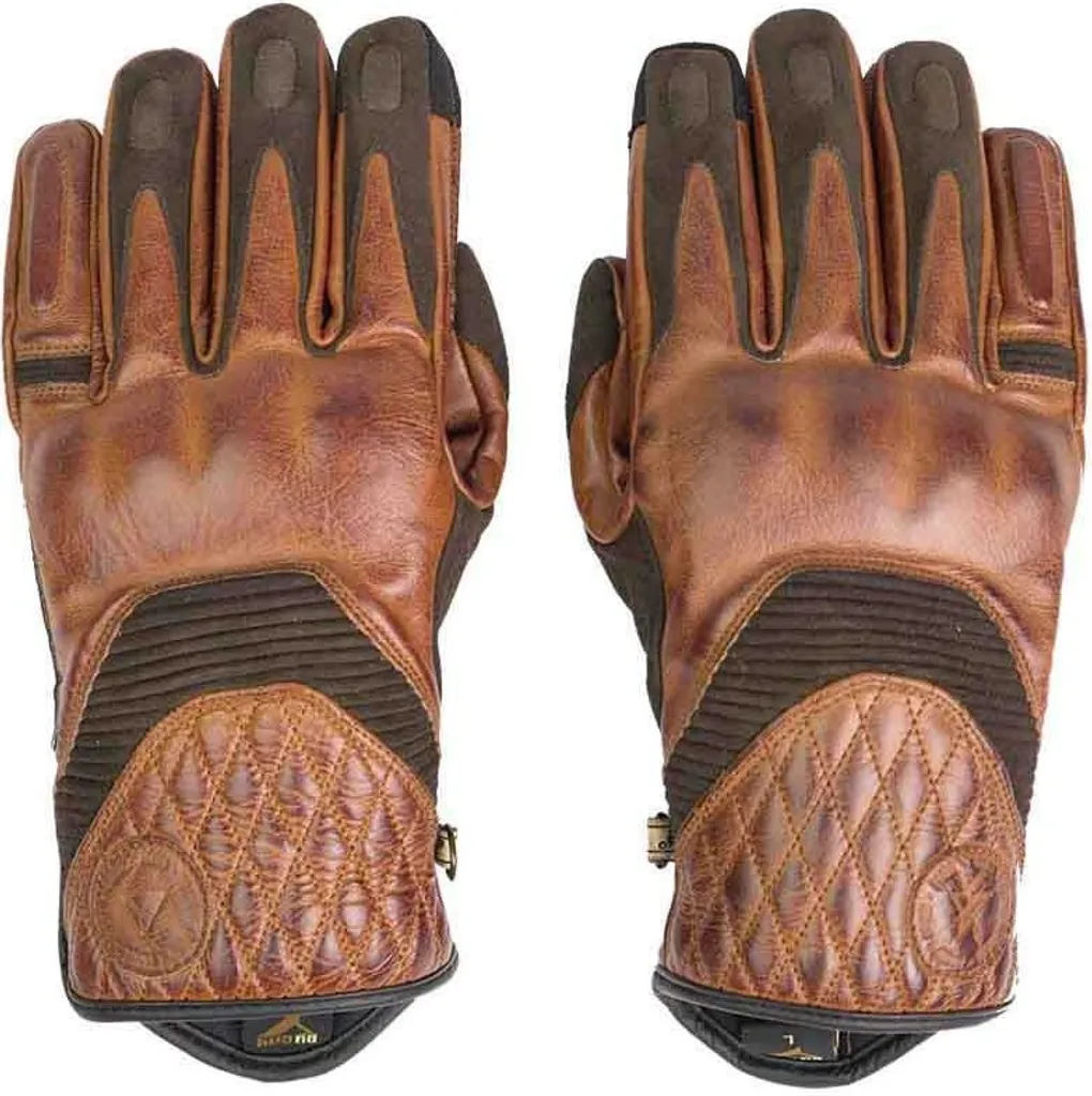 Gants By City Café III : Gants Moto en Cuir de Qualité Supérieure