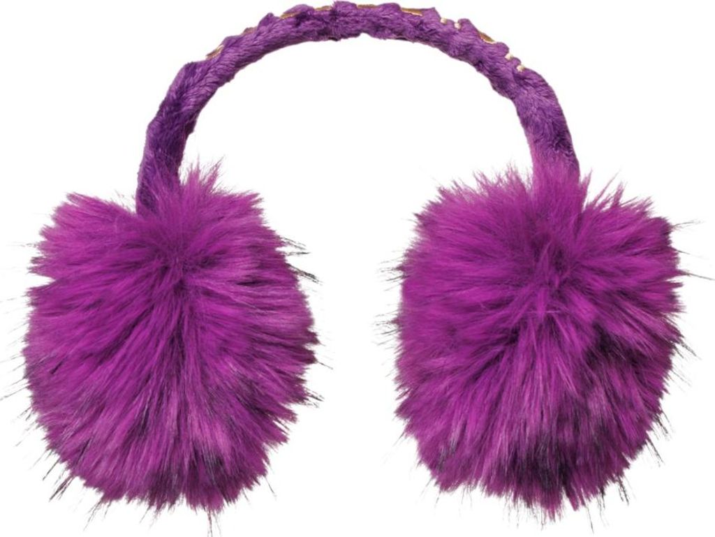 GOLDBERGH Fluffy Ohrenwärmer aus Kunstfell violett
