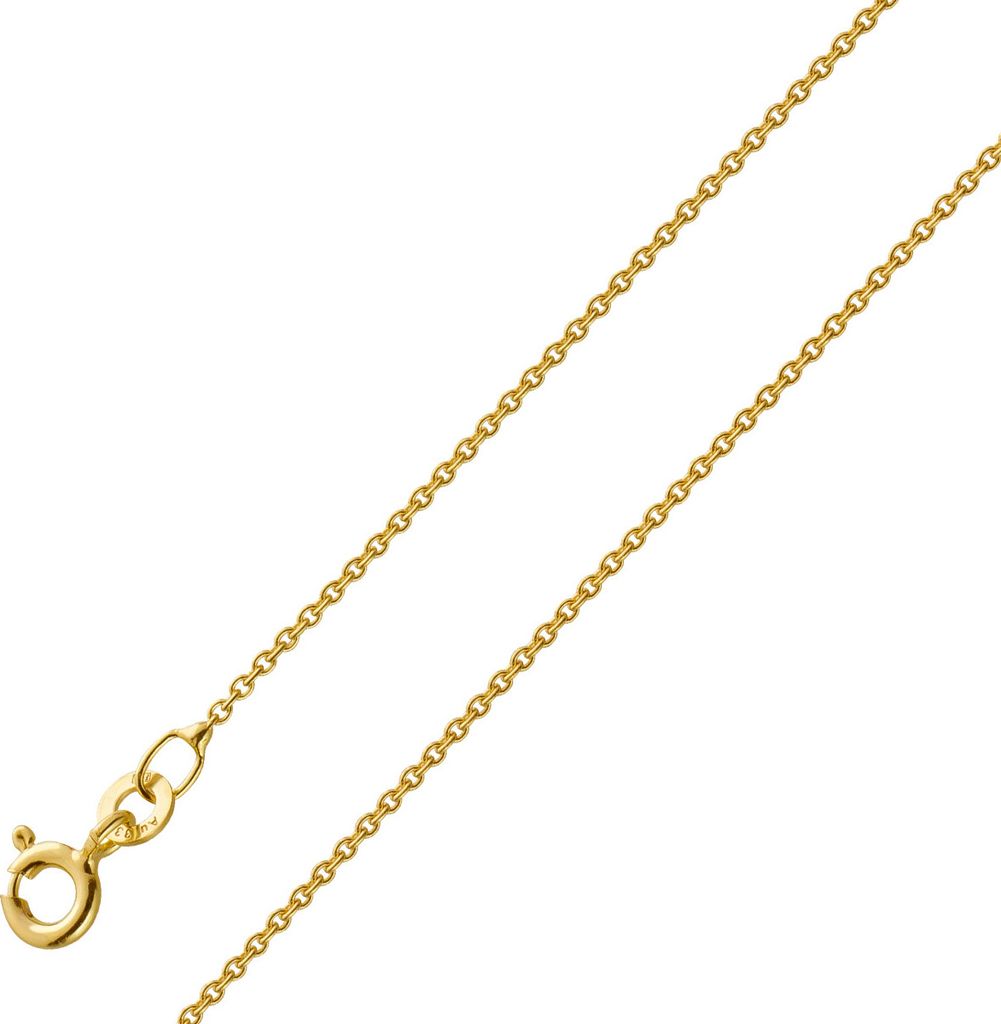 Ankerkette 0,8mm Gelbgold 333 8 Karat massiv poliert 42
