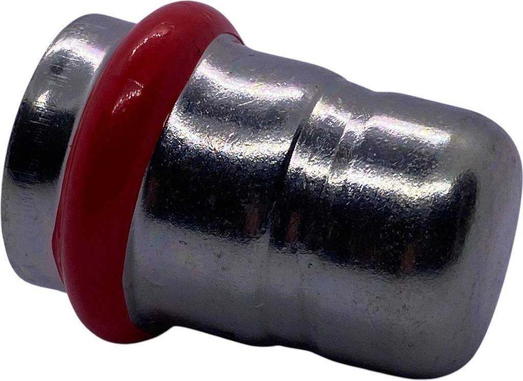 C-Stahl Pressfitting, Kappe, V-Kontur, 22mm