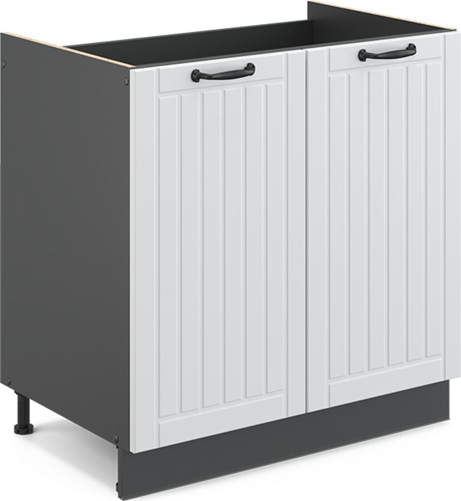 Spülenunterschrank Vicco Fame-Line Weiß Landhaus 80 cm ohne Produktbild 